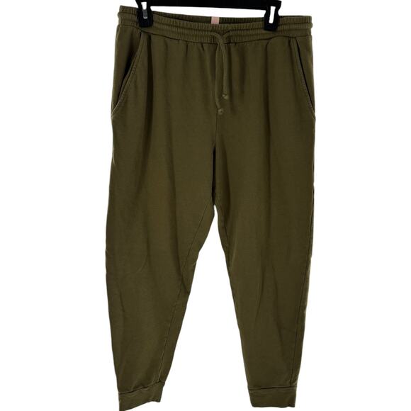 ThirdLove Olive Green Cotton Weekend Terry Jogger Sweatpants - Picture 4 of 12